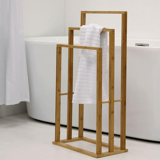 Bathroom Solutions Handdukshängare bambu med 3 stänger - HQ5