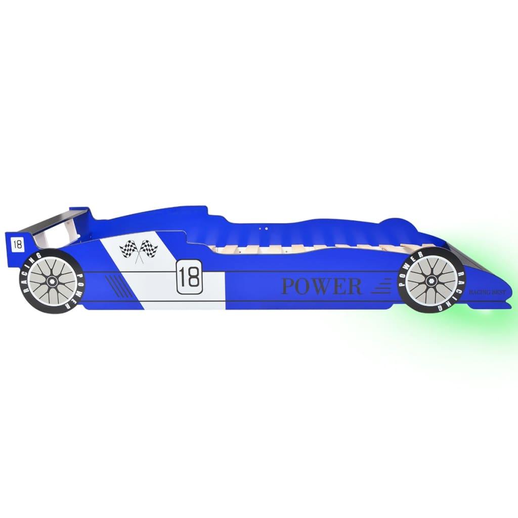 LED Barnsäng racerbil 90x200 cm blå - HQ5