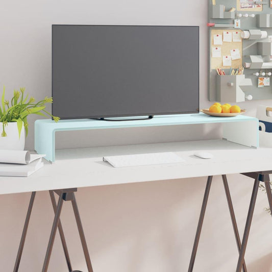 Tv/monitor-ställ glas grön 90x30x13 cm - HQ5