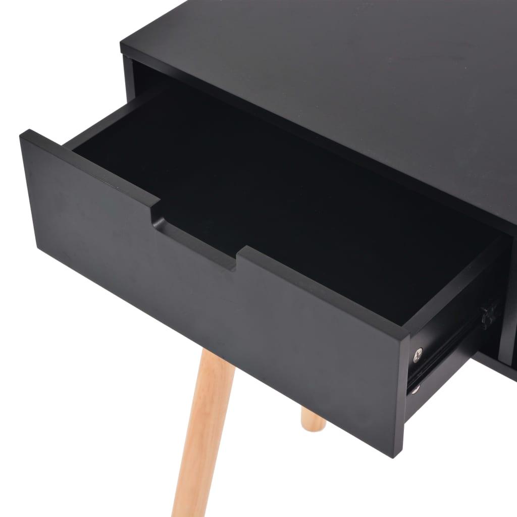 Konsolbord massiv furu 80x30x72 cm svart - HQ5