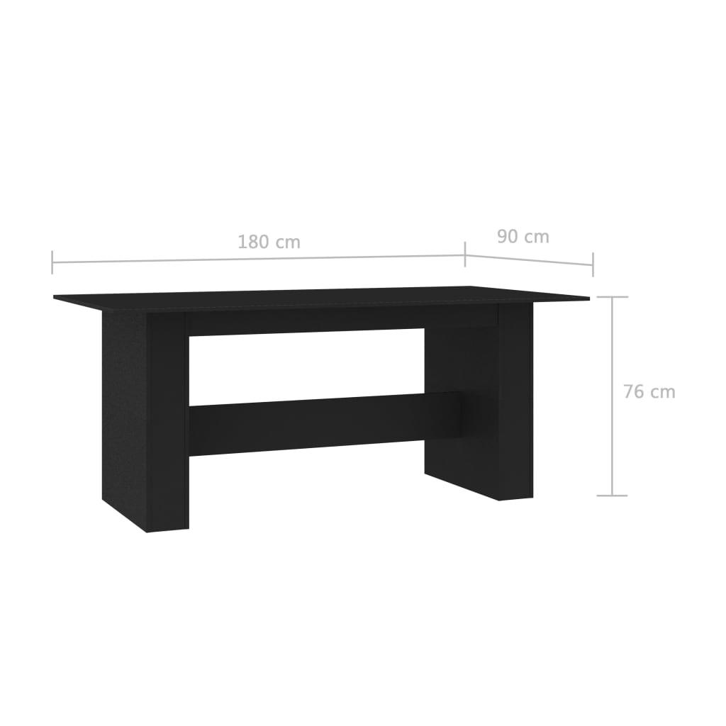 Matbord svart 180x90x76 cm spånskiva - HQ5