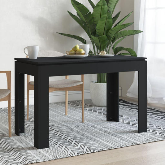 Matbord svart 120x60x76 cm konstruerat trä