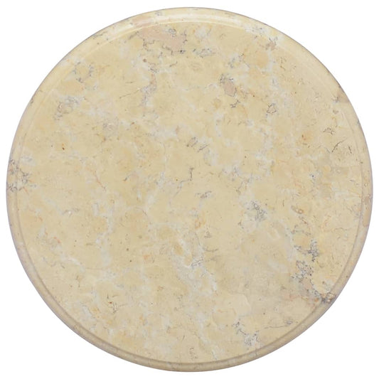 Bordsskiva gräddvit Ø40x2,5 cm marmor - HQ5