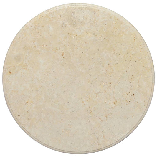 Bordsskiva gräddvit Ø60x2,5 cm marmor - HQ5