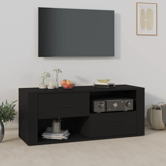TV-skåp svart 100x35x40 cm konstruerat trä - HQ5
