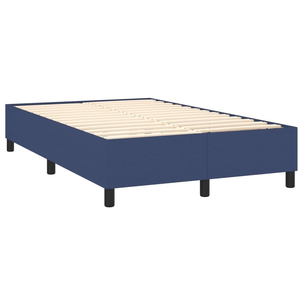 Ramsäng med madrass blå 120x200 cm tyg