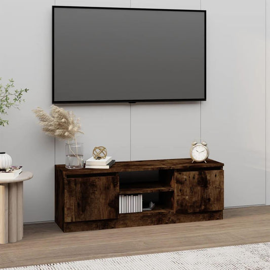 TV-bänk med dörr Rökfärgad ek 102x30x36 cm - HQ5
