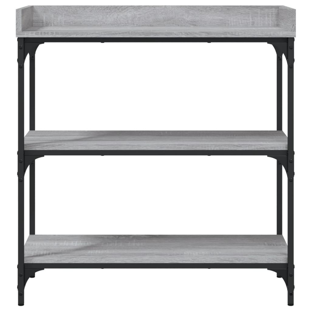 Konsolbord med hyllor grå sonoma 75x30x80 cm - HQ5