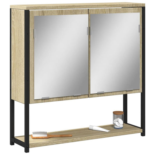 Spegelskåp för badrum sonoma-ek 60x16x60 cm konstruerat trä - HQ5