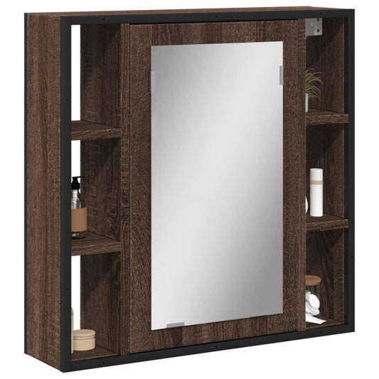 Spegelskåp för badrum Brun ek 60x16x60 cm konstruerat trä - HQ5