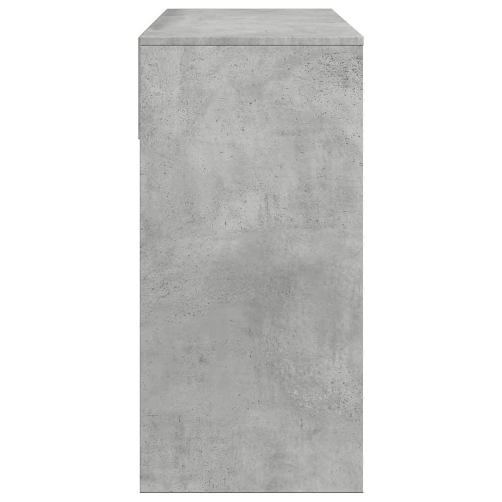 Sminkbord med spegel betonggrå 80x39x80 cm - HQ5