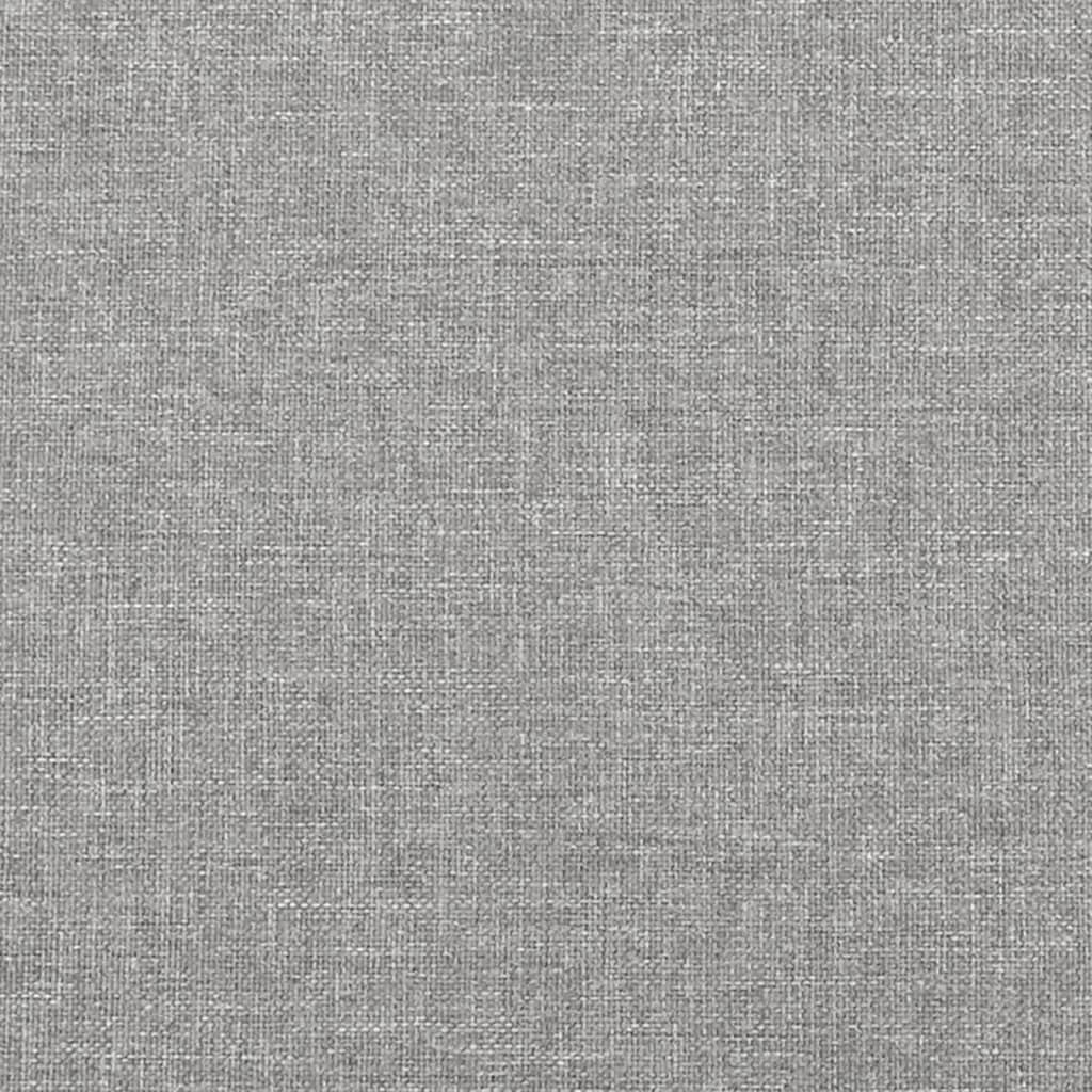 Ramsäng med madrass ljusgrå 120x190 cm tyg