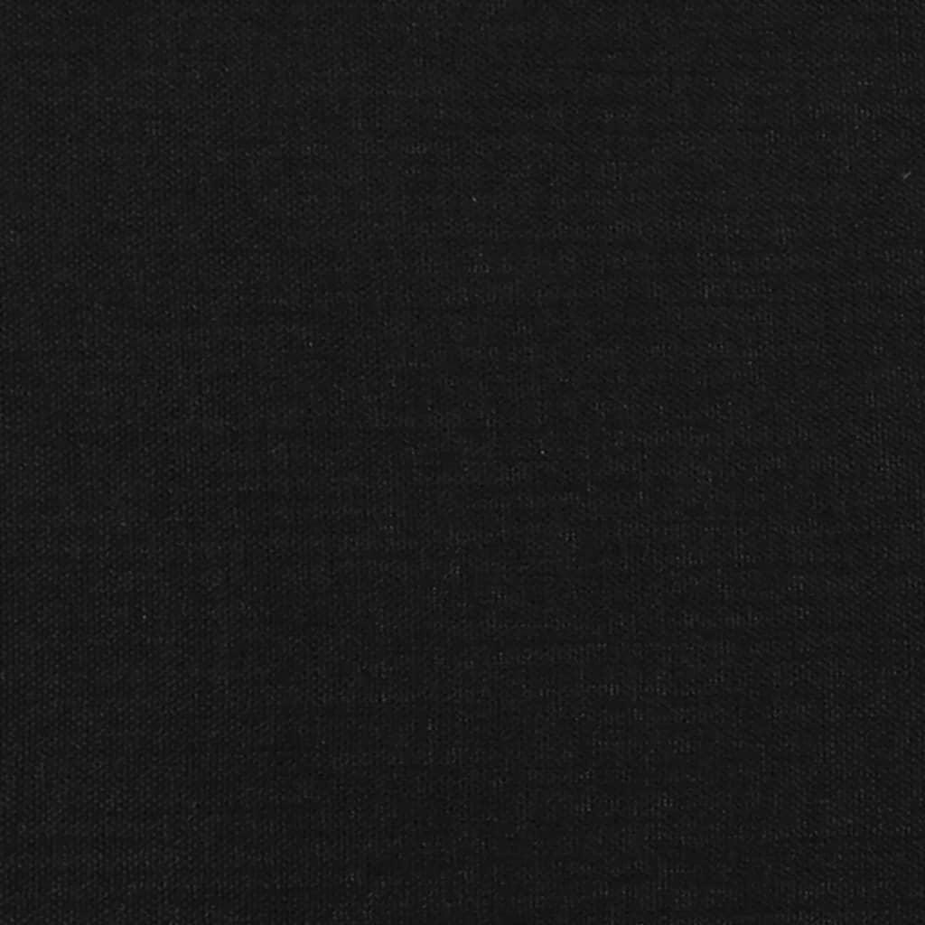 Ramsäng med madrass & LED svart 120x190 cm tyg