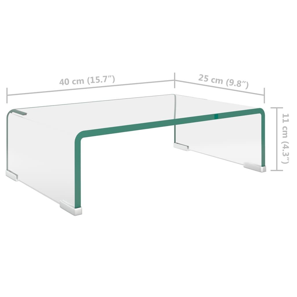 TV-bord klarglas 40x25x11 cm - HQ5