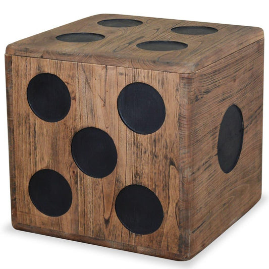 Förvaringsbox mindi-trä 40x40x40 cm tärningsdesign - HQ5