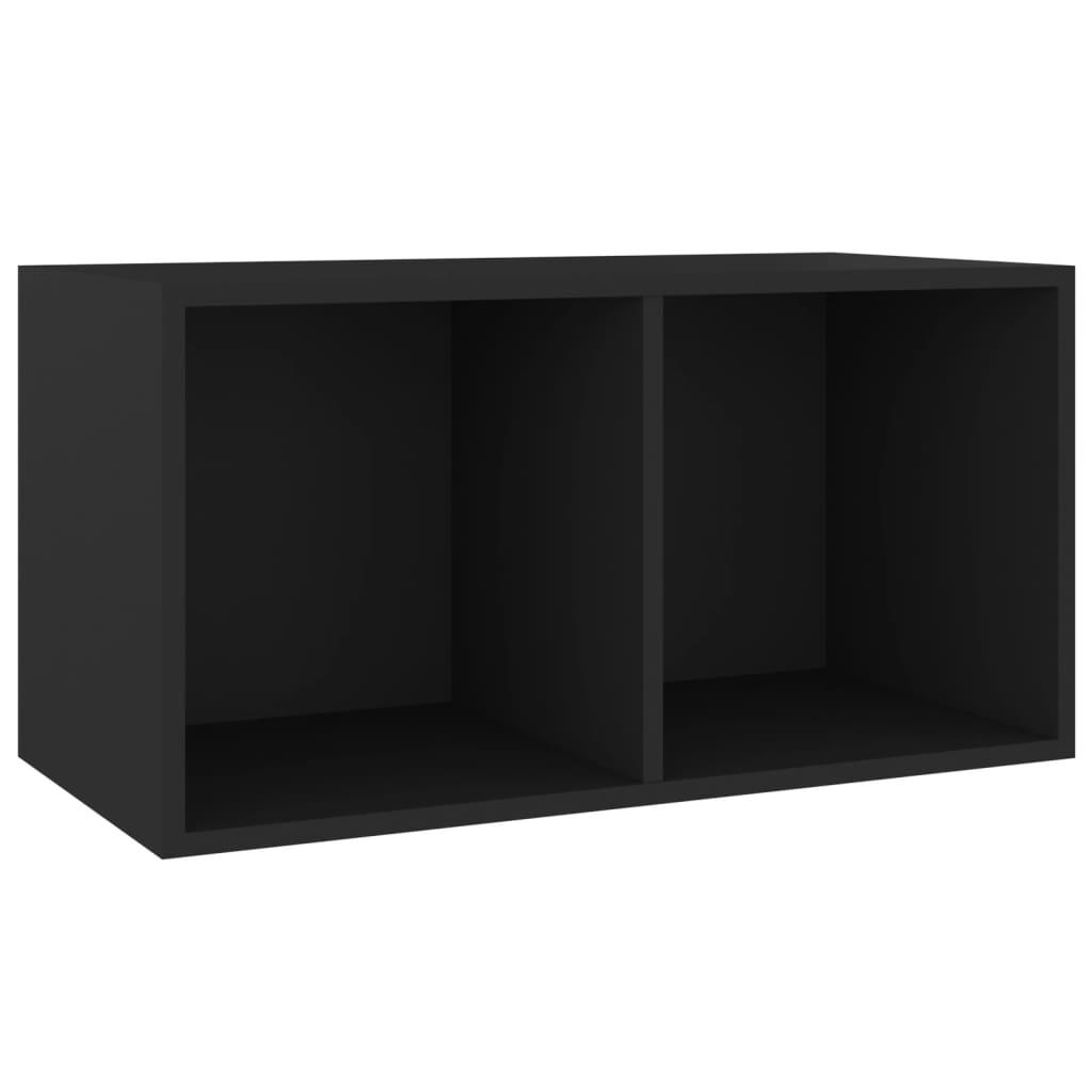 Vinylhylla svart 71x34x36 cm konstruerat trä - HQ5