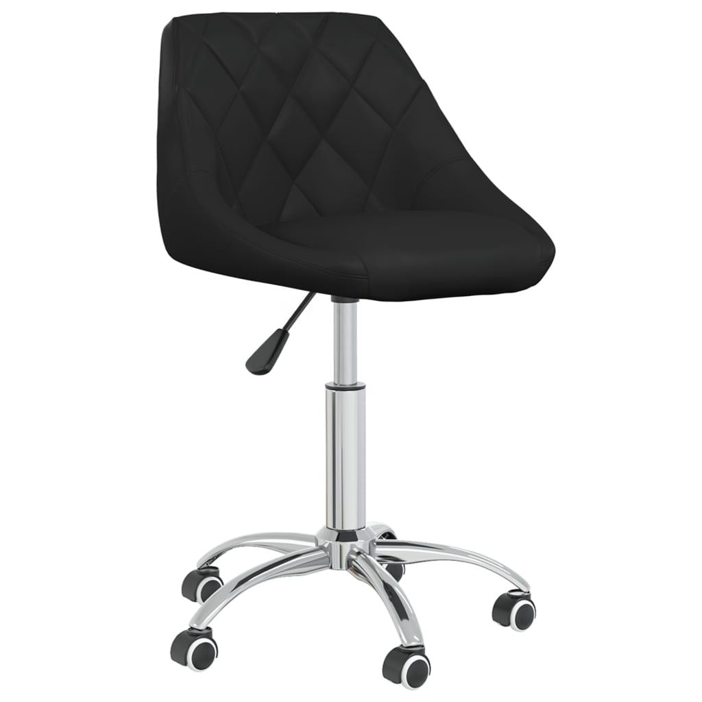 Snurrbar kontorsstol svart konstläder - HQ5