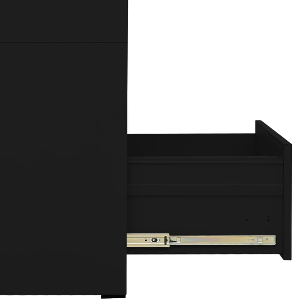 Dokumentskåp svart 46x62x102,5 cm stål - HQ5
