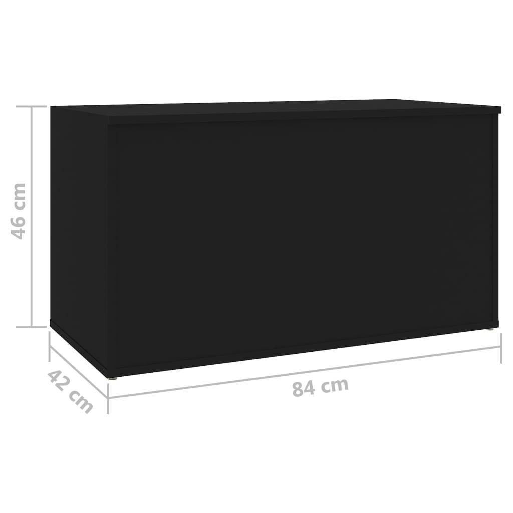 Förvaringskista svart 84x42x46 cm konstruerat trä - HQ5