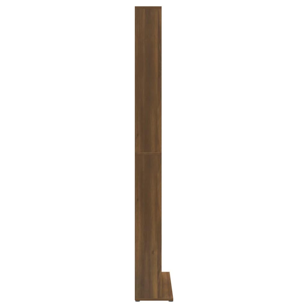 CD-hylla brun ek 102x23x177,5 cm konstruerat trä - HQ5