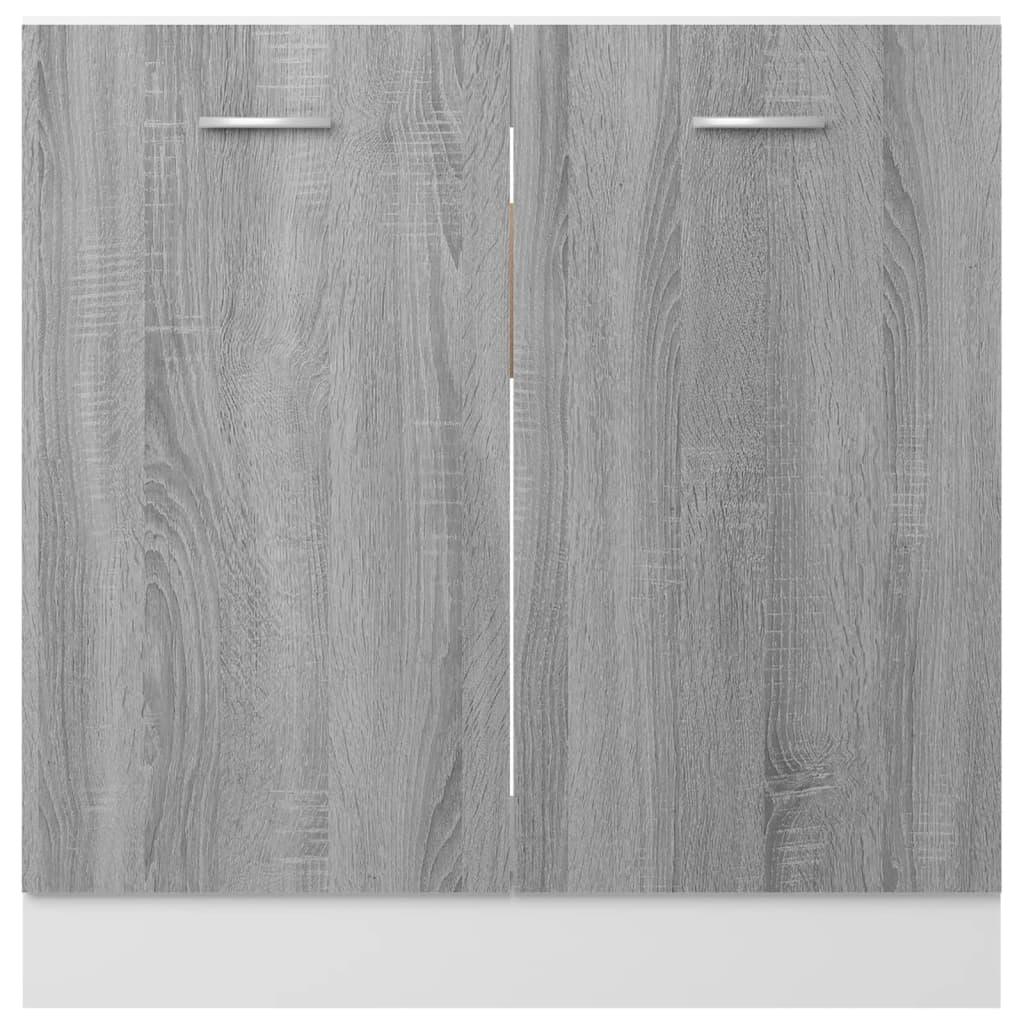 Underskåp för diskho grå sonoma 80x46x81,5 cm konstruerat trä - HQ5