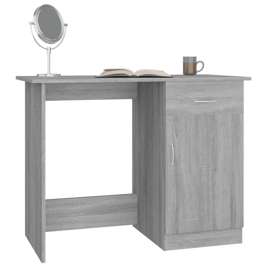 Skrivbord grå sonoma 100x50x76 cm konstruerat trä - HQ5