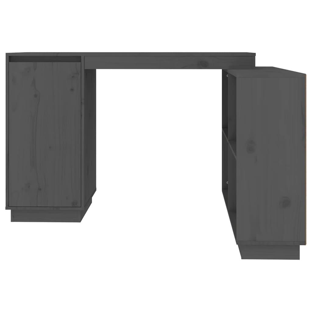 Skrivbord grå 110x50x75 cm massiv furu - HQ5