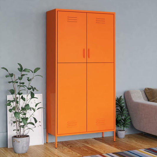 Garderob 90x50x180 cm Orange stål - HQ5