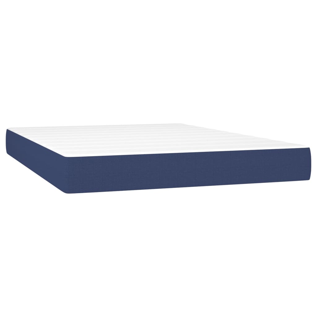 Ramsäng med madrass blå 140x190 cm tyg - HQ5