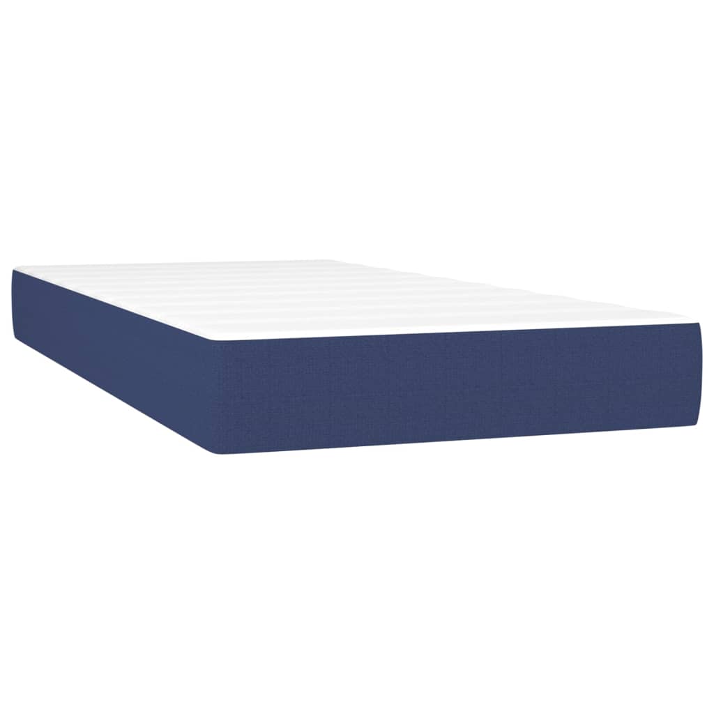 Ramsäng med madrass blå 200x200 cm tyg - HQ5