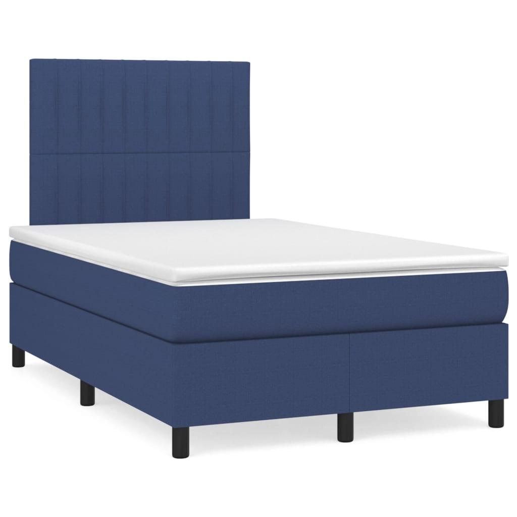 Ramsäng med madrass blå 120x200 cm tyg - HQ5