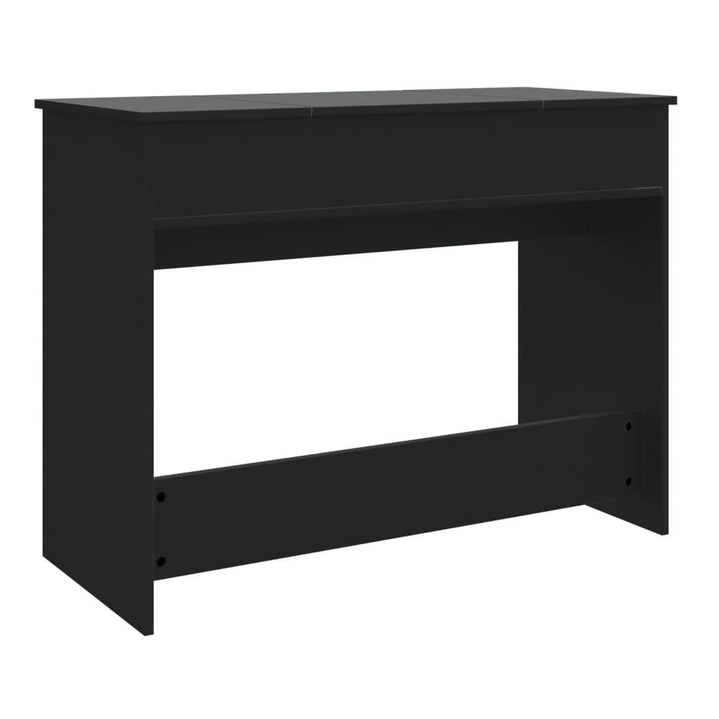 Sminkbord med spegel svart 100x45x76 cm - HQ5