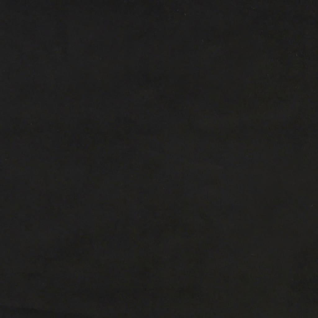 Ramsäng med madrass svart 120x190 cm sammet - HQ5