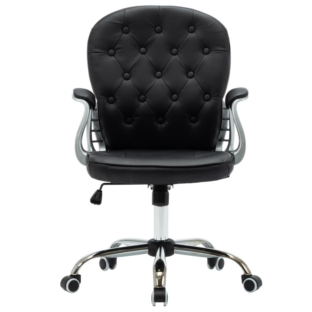 Snurrbar kontorsstol svart konstläder - HQ5