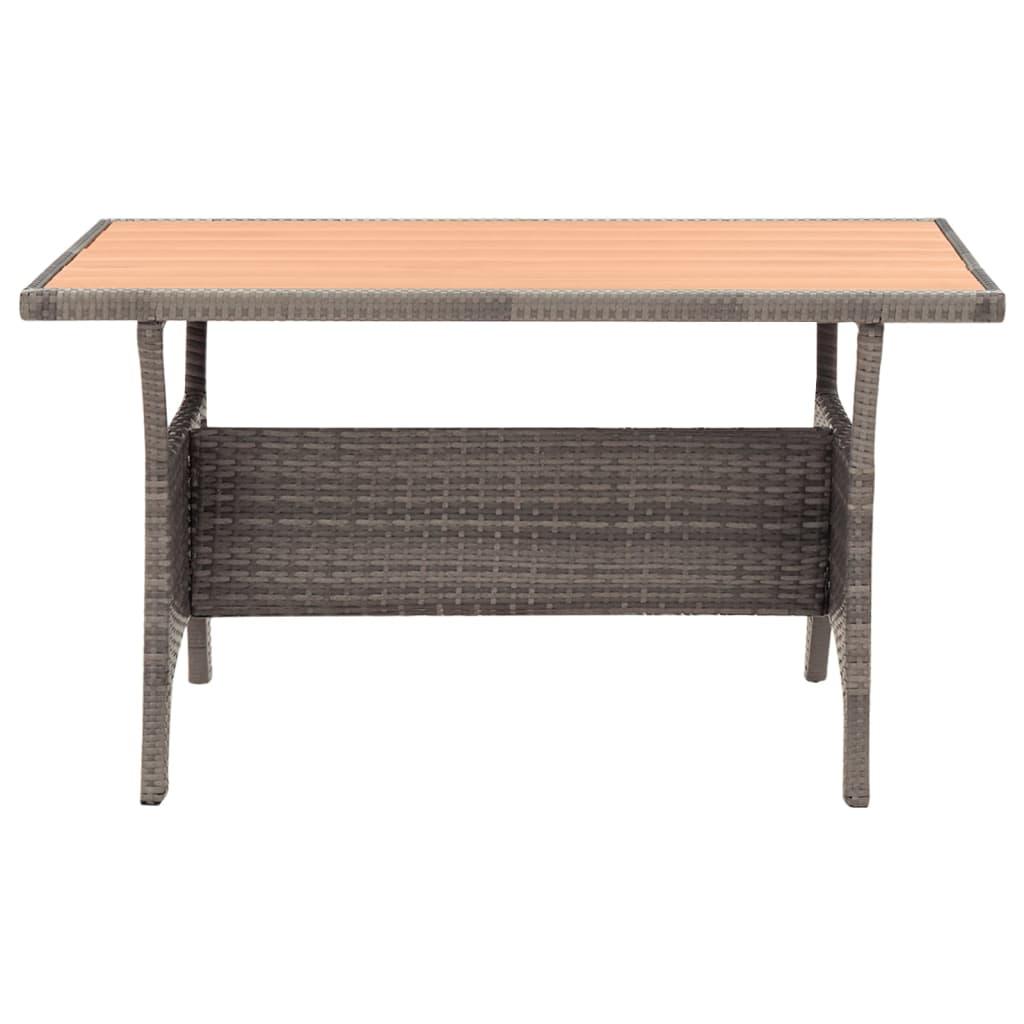 Trädgårdsbord grå 120x70x66 cm konstrotting - HQ5