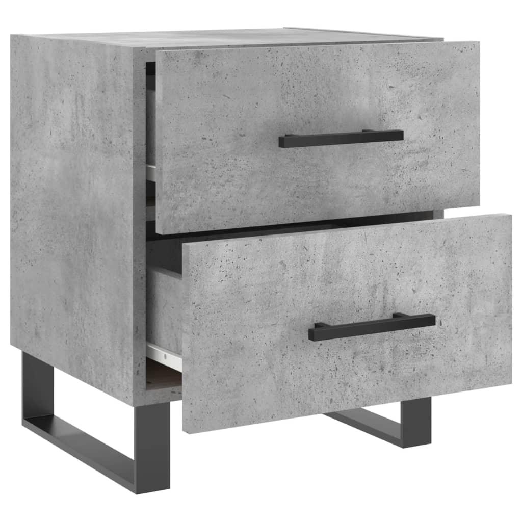 Sängbord betonggrå 40x35x47,5 cm konstruerat trä - HQ5
