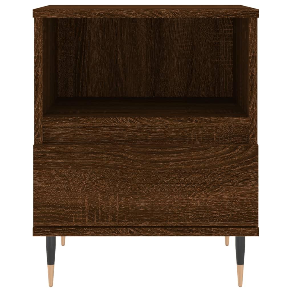Sängbord brun ek 40x35x50 cm konstruerat trä - HQ5